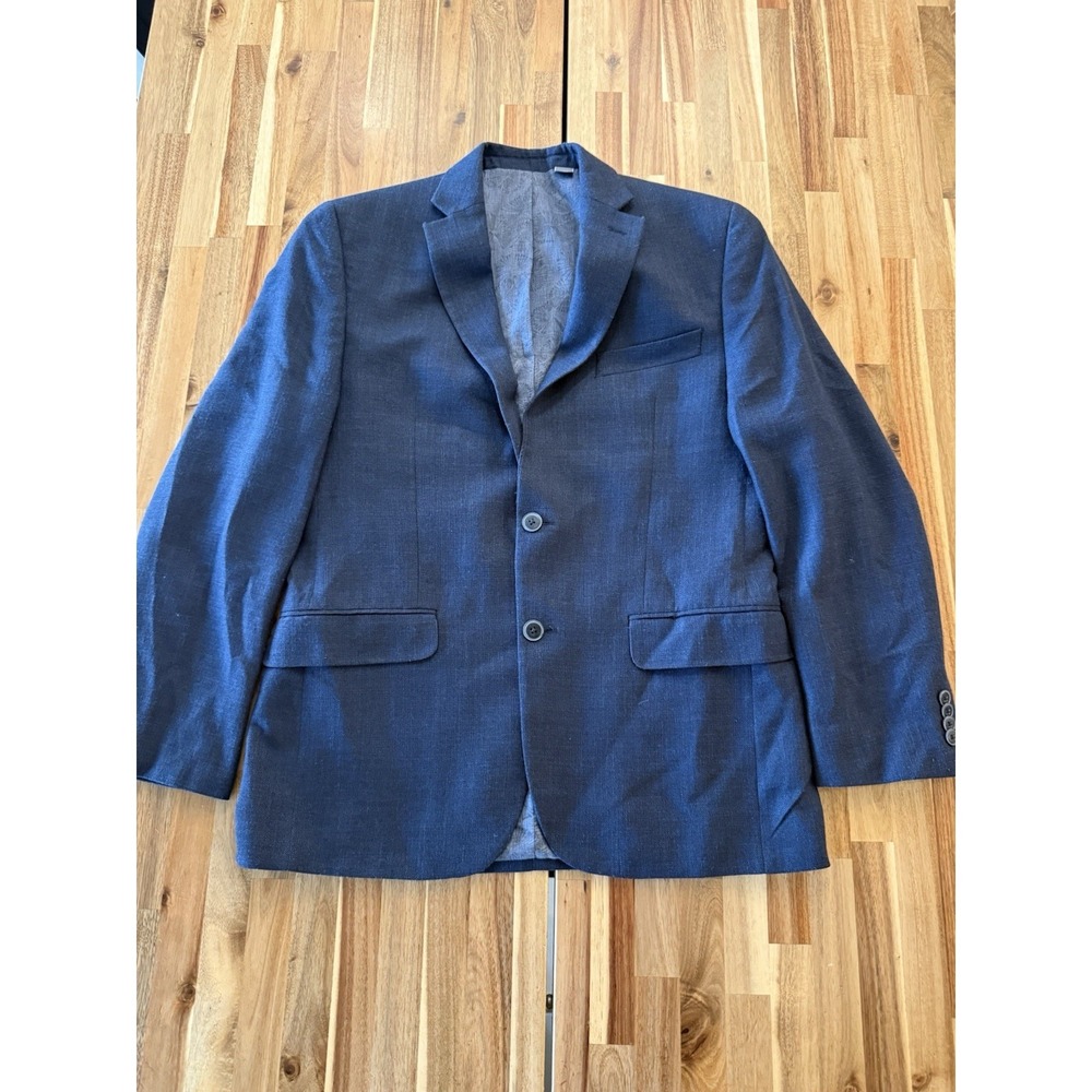 Michael Kors Men's Blazer SZ‎ 38 Navy Blue 2 Button Suit Coat Jacket Modern Fit